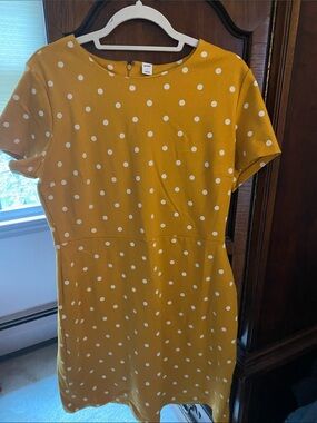 Old Navy Mustard Yellow Polka Dot Dress